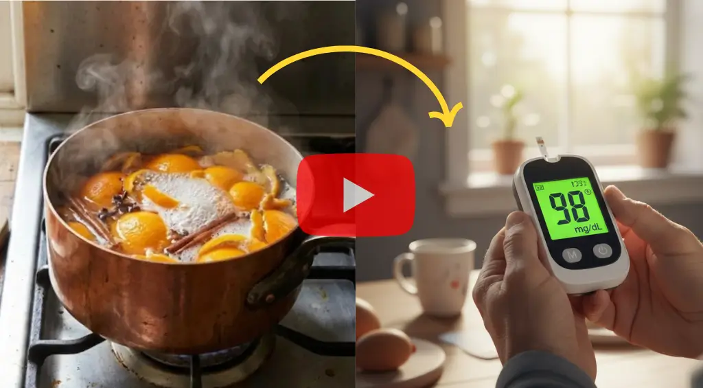 Natural home method for blood sugar balance showing honey preparation and glucose monitor.